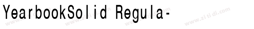 YearbookSolid Regula字体转换